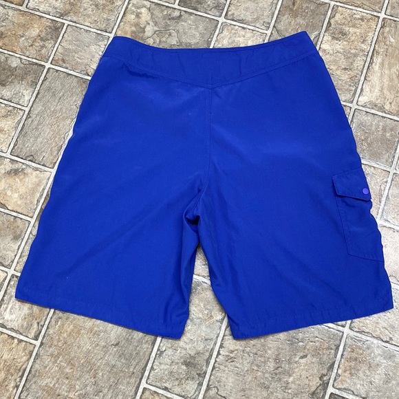 Patagonia Swim Shorts Style # 86570 Side Snap Pocket, Blue - Picture 4 of 13